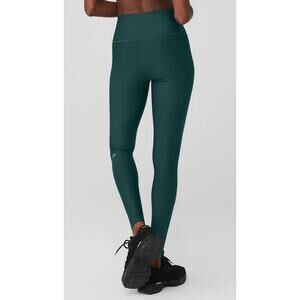 Alo Yoga Women's Green High-Rise Airlift Winter Warm Leggings,Size XS,Like New